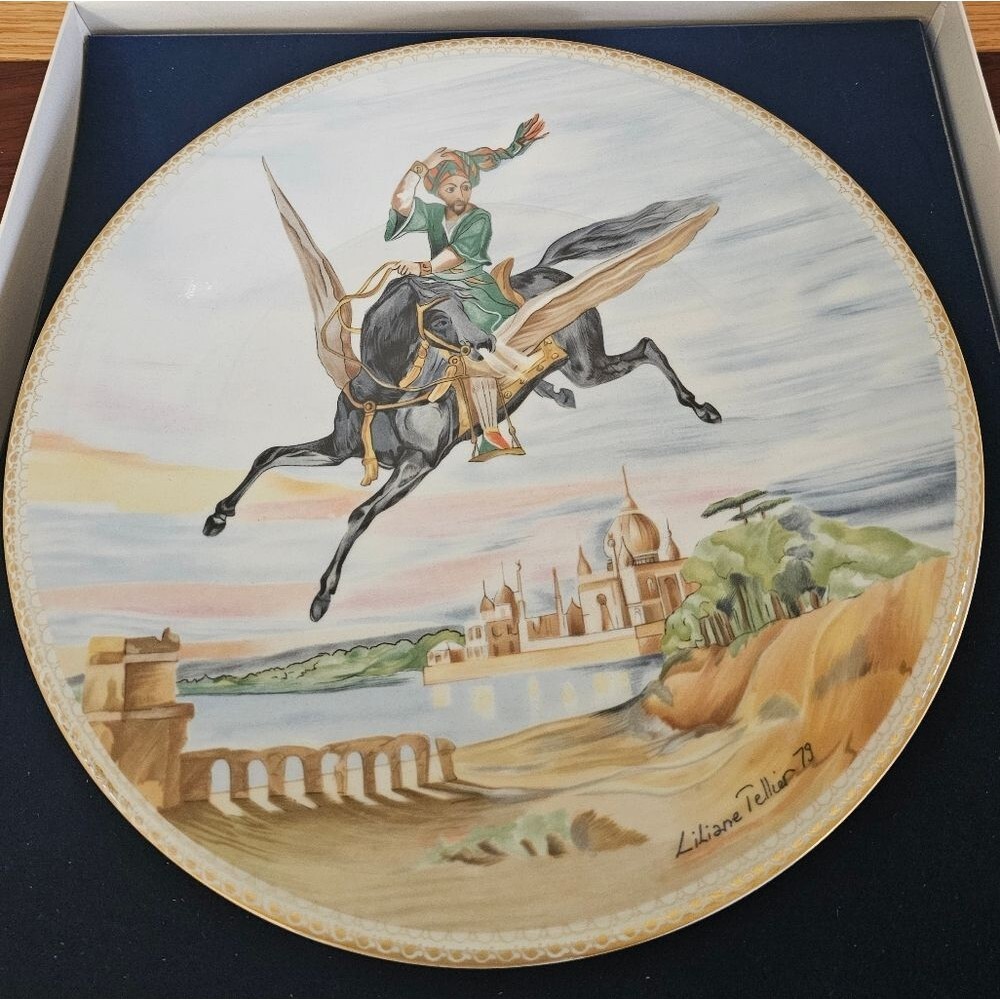 Haviland Limoges The Magic Horse Plate by Liliane Tellier 1979 Box & COA